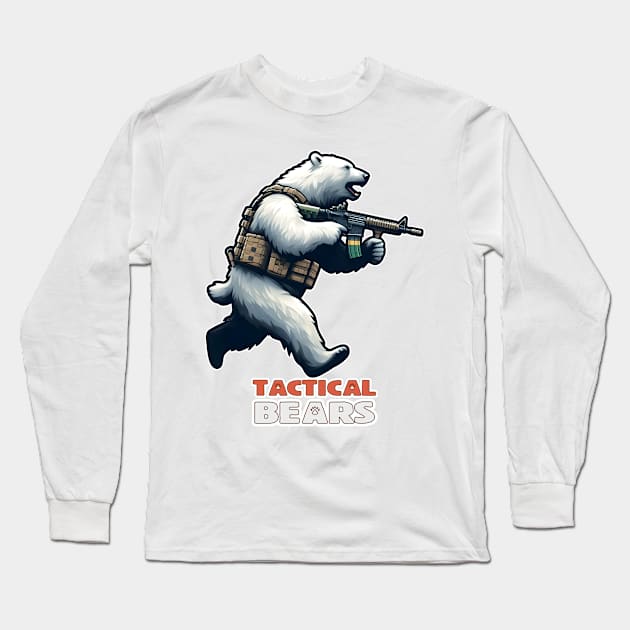 Tactical Bears Long Sleeve T-Shirt by Rawlifegraphic